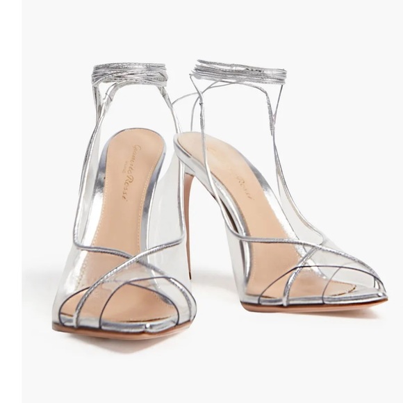 Gianvito Rossi PVC Slingback Pumps
Silver & Clear - Picture 4 of 13